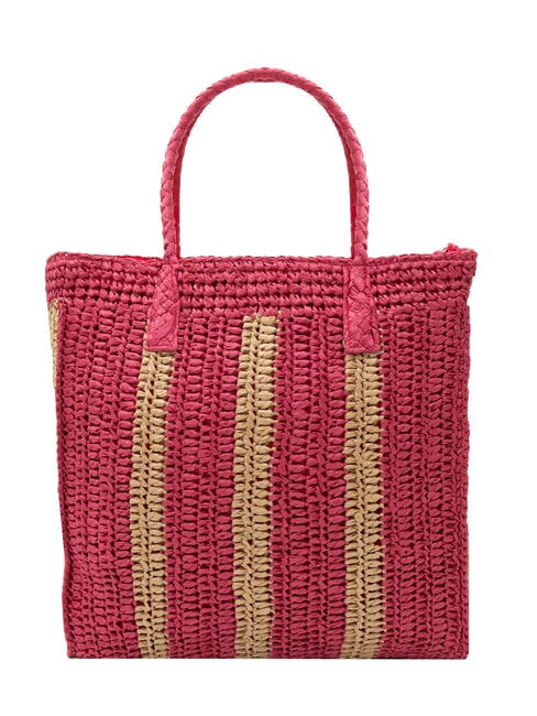 SUN68 RAFIA Raffia beach bag cream white/cyclamen - Women’s Bags