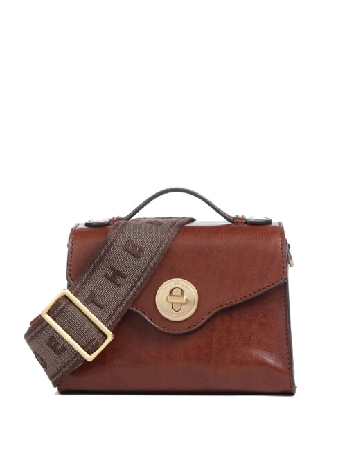 THE BRIDGE IRENE  Mini shoulder bag, in leather BROWN - Women’s Bags