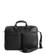 PIQUADRO CAMPIONARIO -  NABUCCO Leather briefcase for pc 15.6 " Black - Work Briefcases - 1