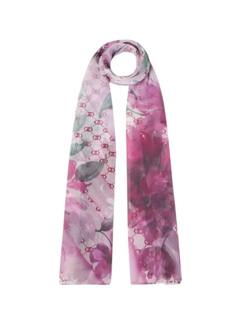 LIUJO FLOWER Watercoloured scarf sangria - Scarves