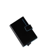PIQUADRO CAMPIONARIO - BLUE SQUARE Leather Card Holder Wallet Black - Men&rsquo;s Wallets - 1