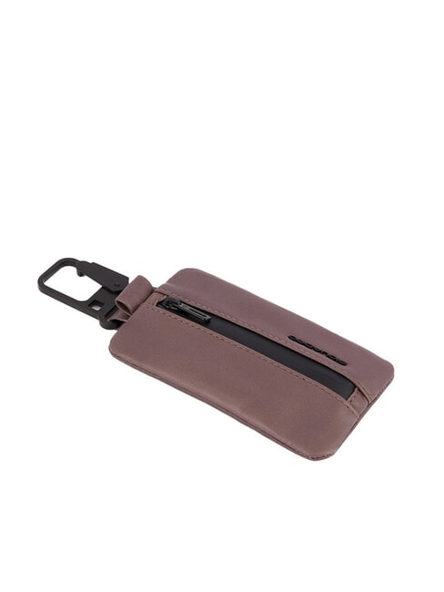 PIQUADRO FINN Leather keychain with carabiner FUXIA - Key holders