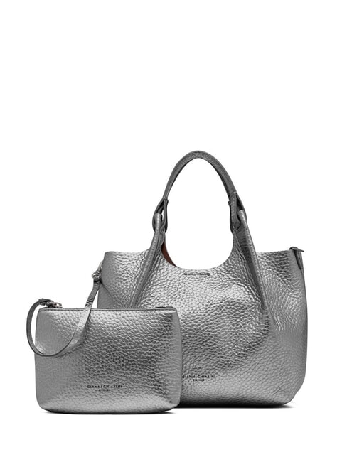 GIANNI CHIARINI DUA Shoulder bag, in leather city noire-beaver - Women’s Bags