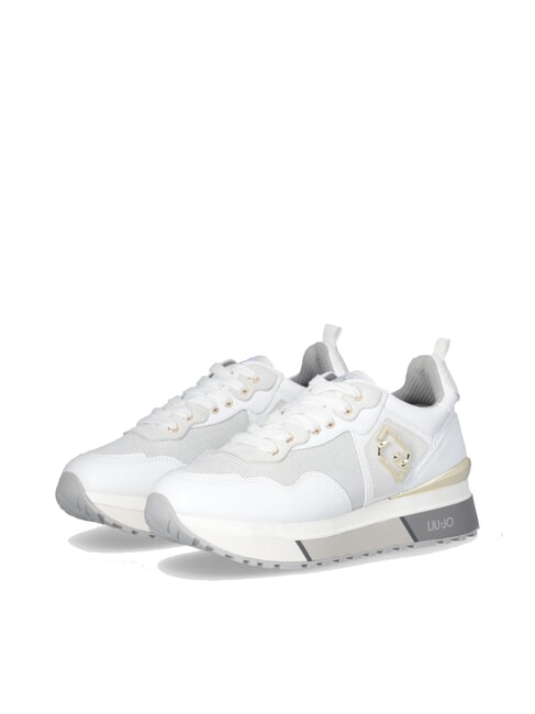 LIUJO MAXI WONDER 01 Leather and mesh sneakers white - Women’s shoes
