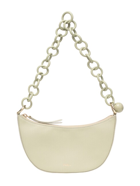 FURLA SFERA Ares leather bag with chain handle light sage - Women’s Bags