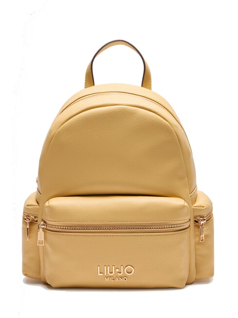 LIUJO EVRIM Backpack with pocket and studs cream gold - Women’s Bags