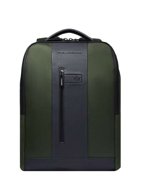 PIQUADRO BRIEF 2 laptop backpack and ipad holder in recycled fabric GREEN - Laptop backpacks