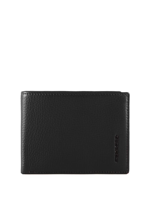 PIQUADRO MODUS RESTYLING Hammered leather wallet Black - Men’s Wallets