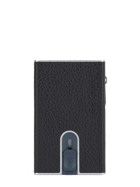 PIQUADRO MODUS RESTYLING Leather card holder with slider Black - Men’s Wallets
