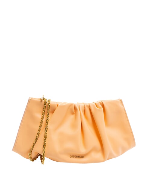 COCCINELLE DRAP SMOOTH Nappa leather bag with chain sunrise - Women’s Bags