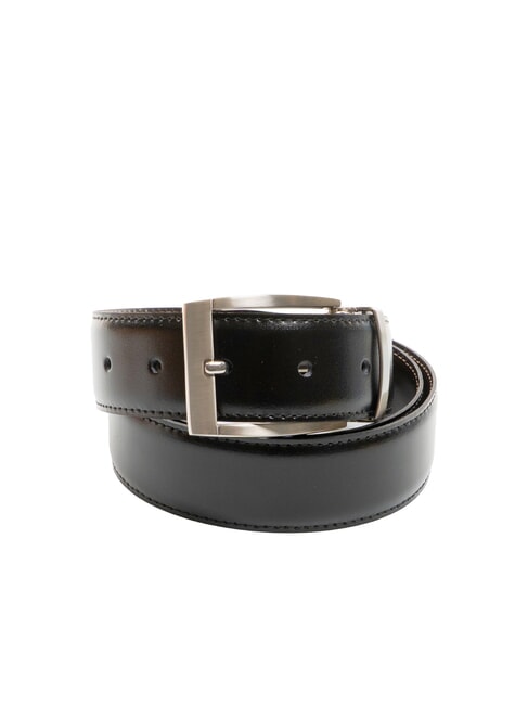 TIMBERLAND CASUAL Double-sided leather belt smooth black/smooth dark brown - Belts