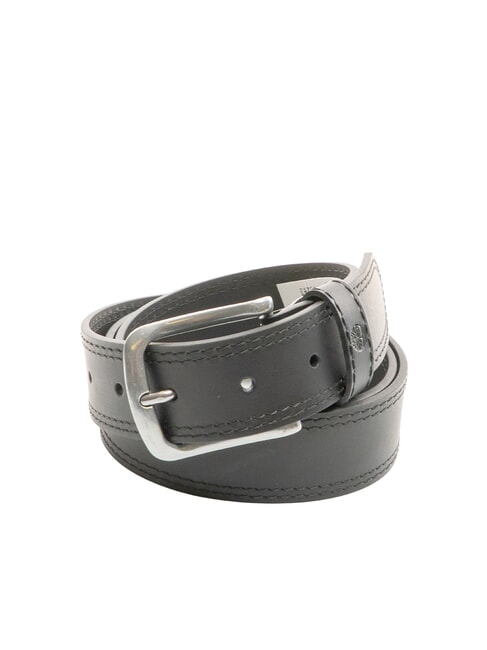 TIMBERLAND CASUAL Double stitched leather belt black - Belts