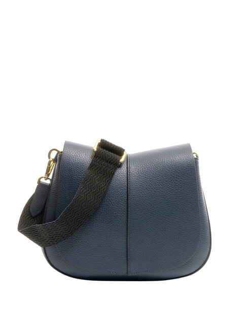 GIANNI CHIARINI HELENA ROUND Leather bag with double shoulder strap BLUE - Women’s Bags