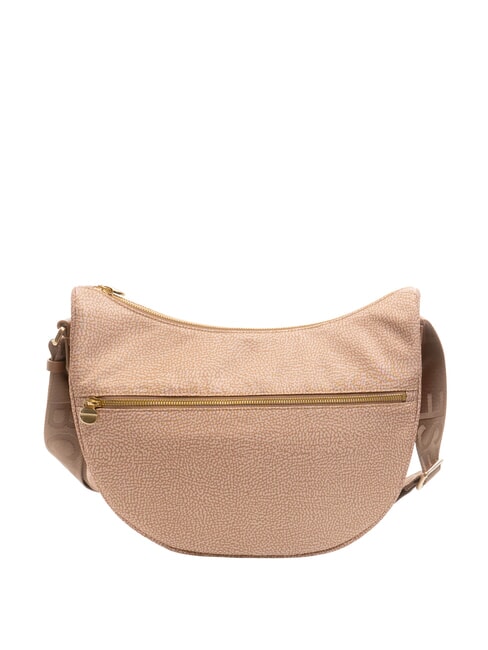 BORBONESE LUNA BAG MIDDLE ECO LINE LUNA Shoulder bag in jet fabric op mauve - Women’s Bags