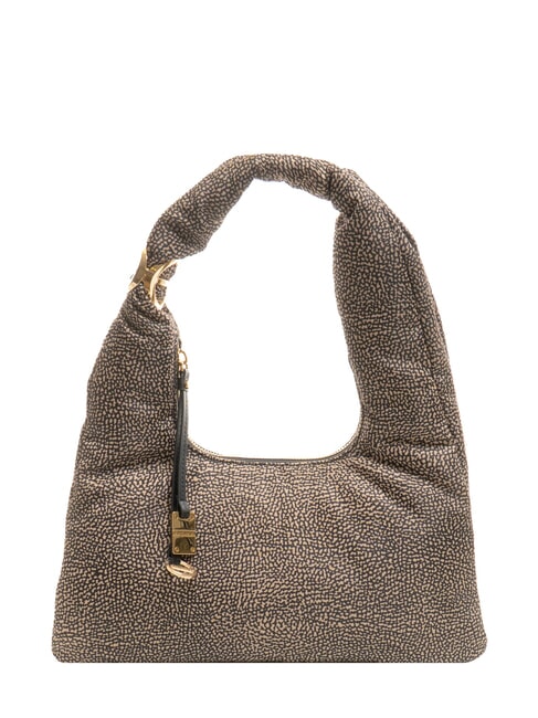 BORBONESE TWINNIE SMALL Small shoulder bag OP / NATURAL / BLACK - Women’s Bags