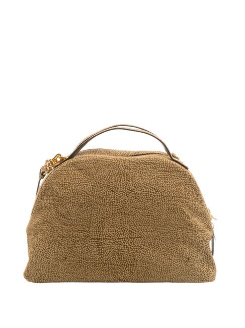 BORBONESE CAMOSCIO SEXY MEDIUM Medium Suede Bag op / natu - Women’s Bags