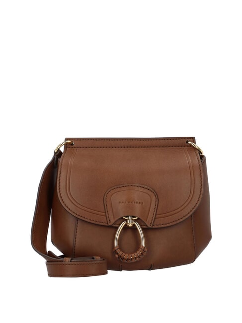 THE BRIDGE ERICA Leather shoulder bag BROWN - Women’s Bags