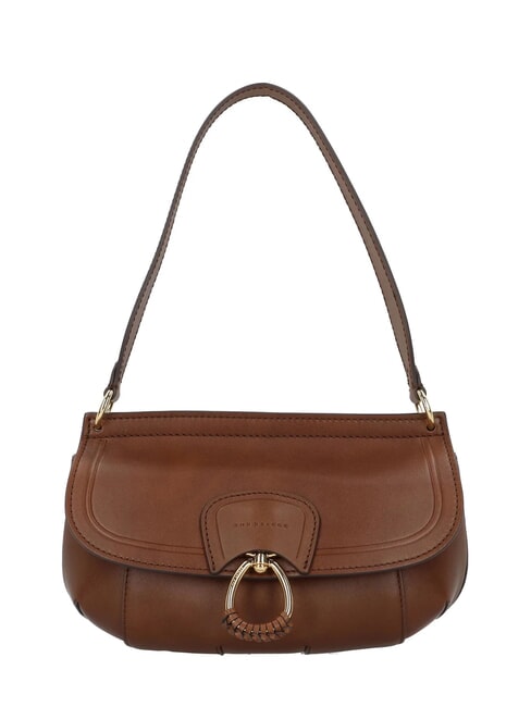 THE BRIDGE ERICA Leather shoulder bag BROWN - Women’s Bags