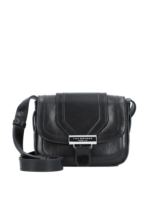 THE BRIDGE BENEDETTA  Mini shoulder bag, in leather Black Gold - Women’s Bags