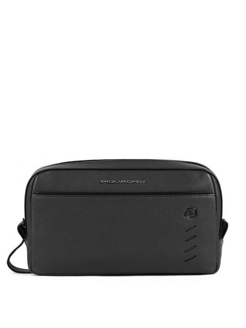 PIQUADRO NABUCCO Beauty in leather Black - Beauty Case