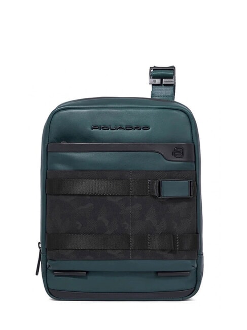 PIQUADRO FXP  Leather bag GREEN - Over-the-shoulder Bags for Men