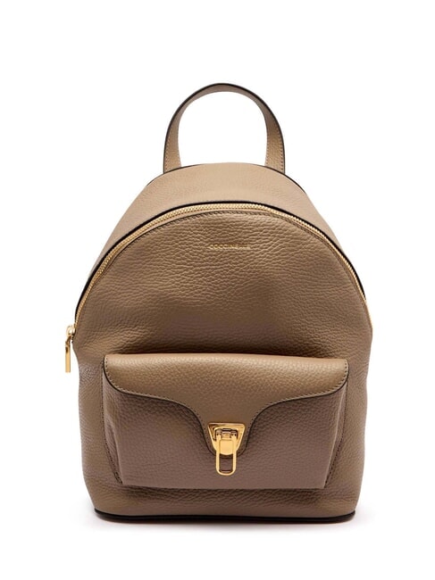 COCCINELLE BEAT GENERATION Leather backpack warm taupe - Women’s Bags