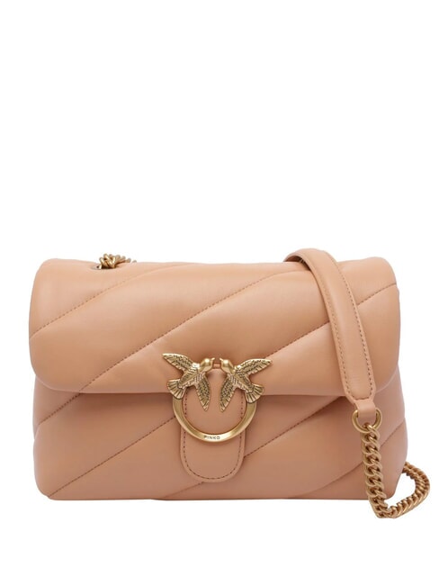 PINKO CLASSIC LOVE PUFF Nappa leather bag pink toast-antique gold - Women’s Bags