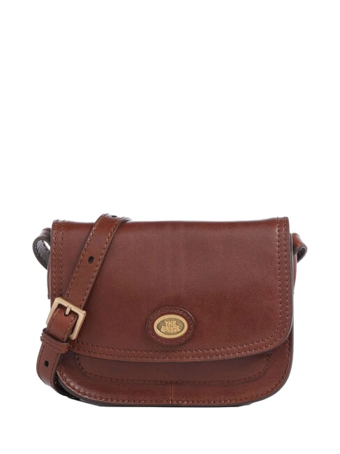 THE BRIDGE STODO Mini shoulder bag, in leather BROWN - Women’s Bags