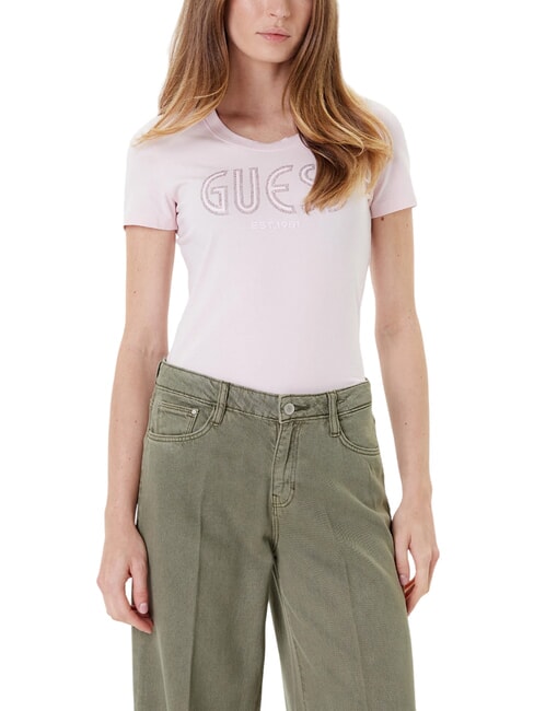 GUESS SS LOGO Short-sleeved T-shirt low key pink - T-shirt