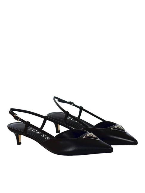 GUESS JESSON Leather sling back pumps BLACK - Women’s shoes