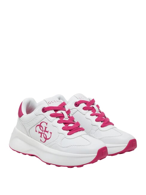 GUESS LUCKEI 4G Logo Sneakers White / Fuchsia - Women’s shoes