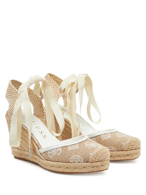 GUESS CYRENA 10cm heel sandals white - Women’s shoes