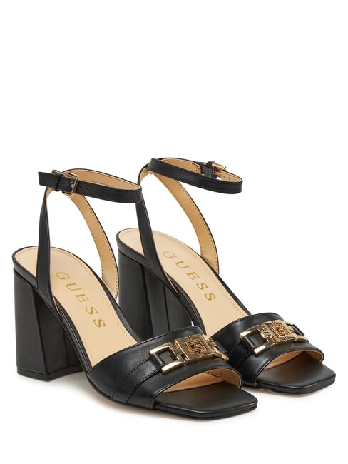 GUESS GRATO High leather sandals BLACK - Women’s shoes