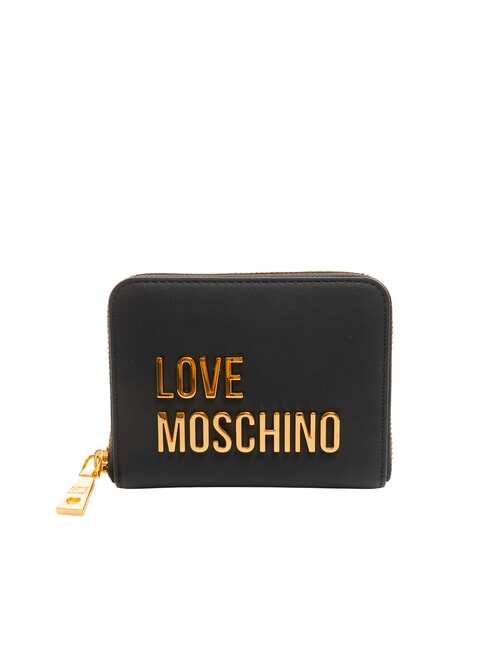 LOVE MOSCHINO BOLD LOVE Aorund medium zip wallet Black - Women’s Wallets