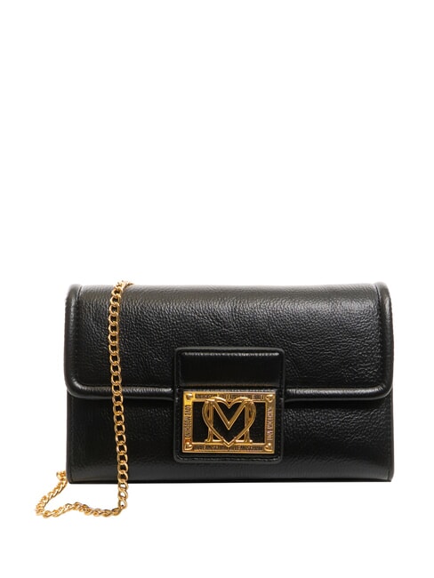 LOVE MOSCHINO SMART DAILY Clutch bag with chain Black - Women’s Bags