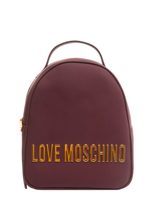 LOVE MOSCHINO BOLD LOVE Small backpack with embossed logo wine - Women’s Bags