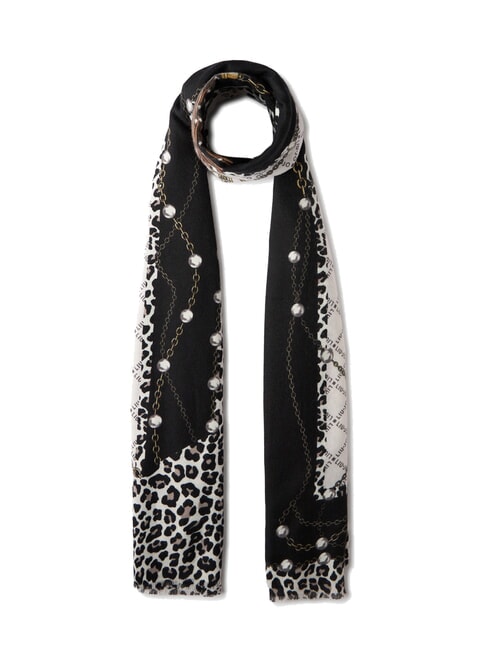 LIUJO ANIMALIER Stole with print BLACK - Scarves