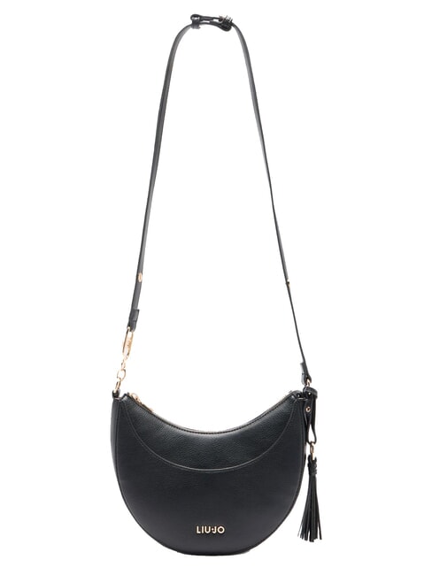 LIUJO CIRRY Medium shoulder bag with tassel BLACK - Women’s Bags