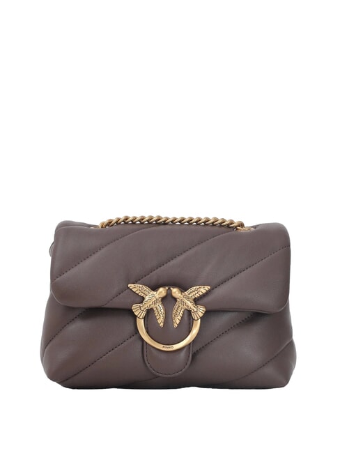 PINKO MINI LOVE BAG Nappa bag brown chestnut-antique gold - Women’s Bags