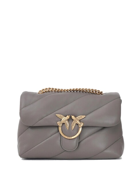 PINKO CLASSIC LOVE PUFF Nappa leather bag asphalt gray 1 - antique goals - Women’s Bags