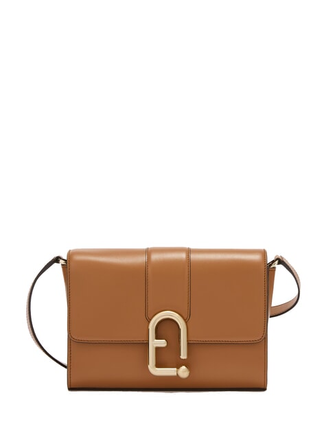 FURLA URBAN Small leather shoulder bag brandy - Women’s Bags
