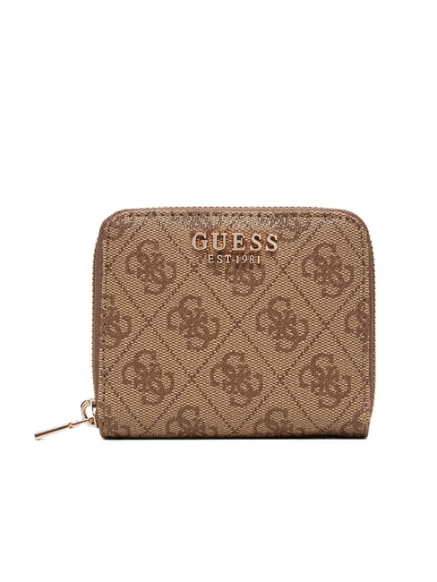 GUESS LAUREL 2 Small zip-around wallet MILK LOGO - Women’s Wallets