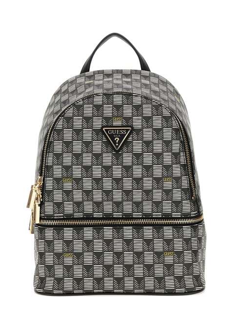 GUESS FOLLIE Jet Set Logo Print Backpack black logo - Women’s Bags