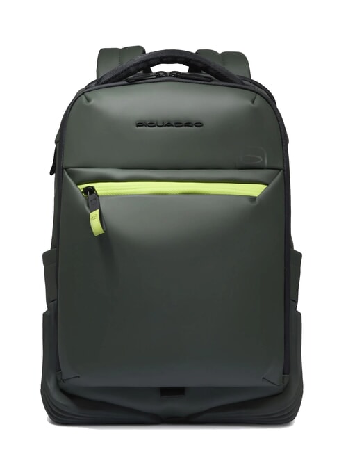 PIQUADRO CORNER SPECIALE GOMMATO  14" laptop backpack, expandable GREEN - Laptop backpacks