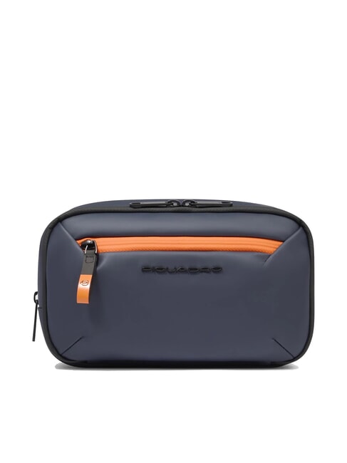 PIQUADRO CORNER SPECIALE GOMMATO Water-repellent beauty case blue - Beauty Case