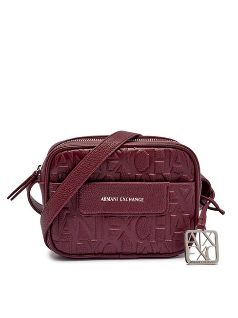 ARMANI EXCHANGE LIZ PEBBLE Camera bag with embossed logo groove - Women’s Bags