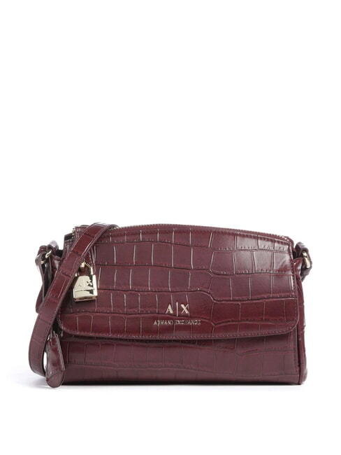 ARMANI EXCHANGE JANE CROCO Crocodile print shoulder bag groove - Women’s Bags