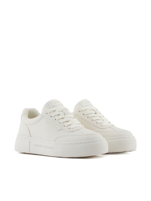 ARMANI EXCHANGE KURT MINI-TUMBLED Sneakers with high soles off-white - Women’s shoes