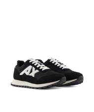ARMANI EXCHANGE DROP MICROSUEDE Sneakers with contrasting logo - Men’s shoes