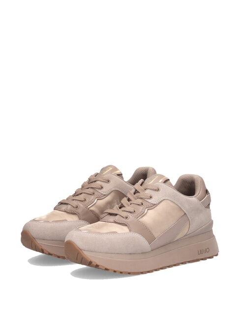 LIUJO MAXI WONDER 91 Platform sneakers with patent leather inserts neutral - Women’s shoes